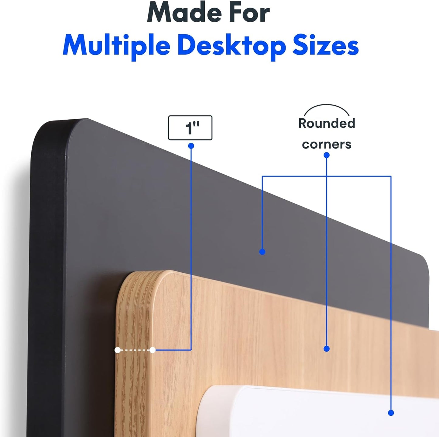 FLEXISPOT 48"X24" One-Piece Electric Standing Desk, 1" Thick Seamless Desktop for Home Office, Study & Multi-Monitor Setup, White